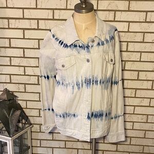 Style & Co. Blue and White Jean Jacket